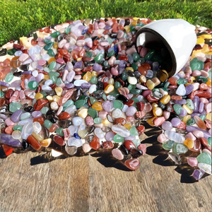 Wholesale <strong>Bulk</strong> Natural Rainbow Agate Tumbled Stones Mixed Colorful Crystal Gravels For Meditation Other Crystal Crafts - Product Image 2