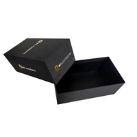 Couvercle et base en carton de logo de luxe noir pour pot de miel et boîte d'emballage cadeau de bouteille avec insertion d'éponge et sac à main