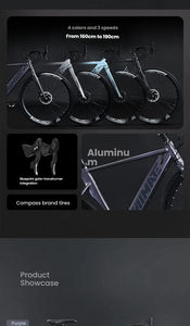 Vélo de route en alliage d'aluminium, 18 vitesses, Blueprint R5, freins à disque mécaniques, course, routes accidentées - Product Image 3