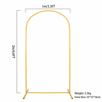 Arche en métal incurvée avec revêtement en tissu, décoration de fond pour mariage et célébrations, pour intérieur et extérieur, livraison rapide