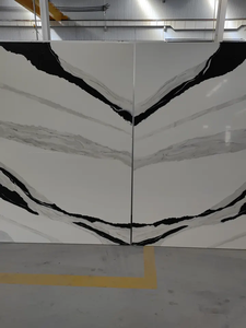 Pierre de dalle de quartz calacatta panda blanc artificiel pour l'utilisation de comptoir de fond de décoration de cuisine - Product Image 6