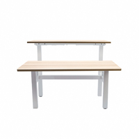Bureau face à face levage ordinateur Table en bois électrique hauteur réglable cadre de bureau debout 4 pieds