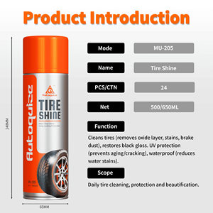 Spray Lucidante Impermeabile Anti-Invecchiamento per Pneumatici, Cera OEM Nera Lucidante con Protezione UV a Lunga Durata e Finitura Lucida - Product Image 4