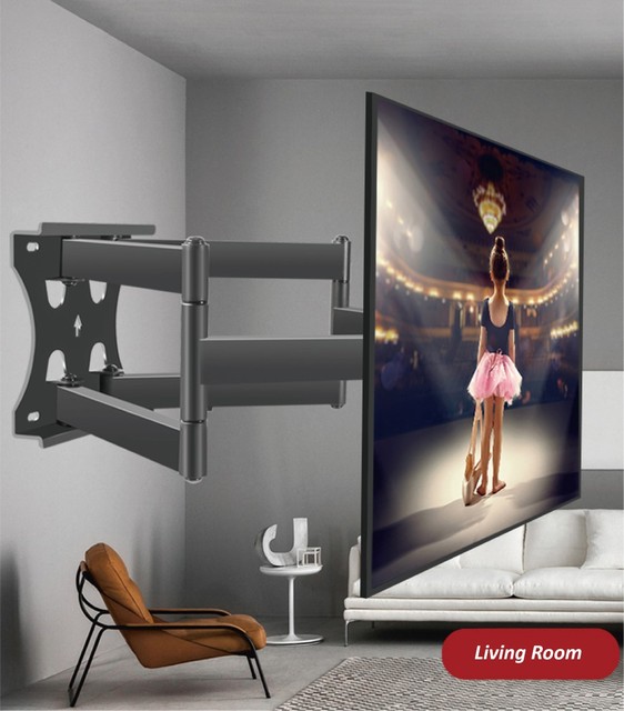 DY808S TV Wall Mount BracketDIY 55-86" Inch Adjustable Full Motion Swivel Lcd Led Stand for Bedroom and Living Room Use