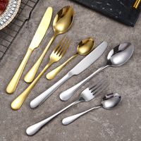 Argenterie or acier inoxydable cuillère fourchette couteau couverts Service pour 6
