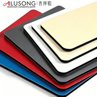 Panneau composite en aluminium blanc ivoire avec revêtement PVDF, feuille d'aluminium de 0,3 mm, plaque Alucobond de 3 mm