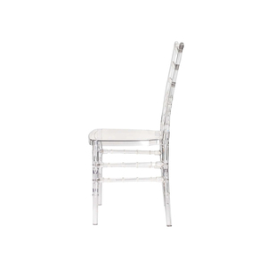 Chaise de salle à manger empilable durable en acrylique transparent, style simple, nouveau design, pour école, mariage, événement, fête, banquet, hôtel - Product Image 3