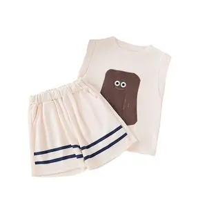 2024 Summer Sports Boy Set Children Cute Cartoon Boy Baby Fashion Short-sleeved Clothes Thin Two-piece Set
