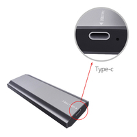 Caja de Aluminio para Disco Duro SSD M2, Carcasa para HDD, Caja para SSD NGFF, Tipo C, USB 3.1 a M2