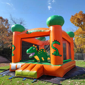 Combo de videurs gonflables <span class=keywords><strong>pour</strong></span> fête d'enfants Moonwalk Bounce House Family Social Interaction T-Rex Jumping Castle avec toboggans - Product Image 5
