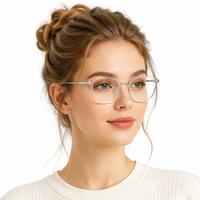Montures de lunettes œil-de-chat élégantes en alliage métallique de 20,6 g avec verres en acrylique anti-lumière bleue pour la lecture quotidienne CE – Vente en gros