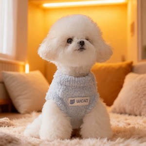 Nouveaux vêtements pour chiots et petits chiens automne/hiver : gilet en polaire à motifs nuageux pour chiots Bichon Frise, Teddy, Schnauzer, etc. - Product Image 2