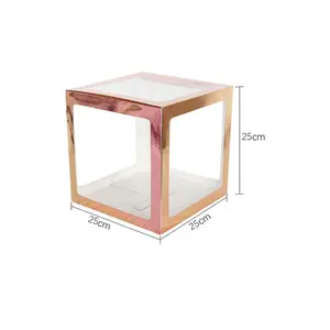 Kotak Hadiah Populer Jelas Transparan PVC Jendela Kotak Balon Barang Ulang Tahun Pengantin Kertas untuk Dekorasi Pesta