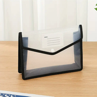 Porte-documents extensible en plastique transparent multi-couleurs A4 B5 FC imperméable avec bouton