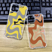 Casing Ponsel Keras Motif Ripple Mewah untuk iPhone 15 Pro Max Gaya Bisnis Anti Benturan dengan Material TPU PC 17 AIR 18