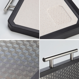 Tabla de Cortar Carne de Doble Cara de Acero Inoxidable para Uso en la <span class=keywords><strong>Cocina</strong></span>, Libre de BPA, Duradera, 41x27x2cm - Product Image 3