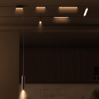 Lampes sur rail magnétiques ultra minces de 0.5cm Conception de lampe à LED Lumière magnétique Montage en surface Éclairage intérieur