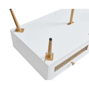 Boerderij Minimalistische Salontafel Houten Middentafel Met Lade En Open Plank Salontafel In De Woonkamer - Product Image 4