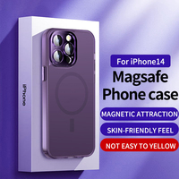Nouvelle coque de téléphone portable magnétique transparente translucide mate pour iPhone 15 Pro Max, coque de téléphone givrée