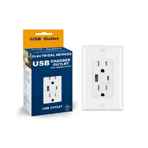 Advanced Multifunctional FTR15C High Speed Wall Outlet Socket With 2 Usb Ports