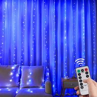 Guirlande Lumineuse LED Rideau Fée Étanche 8 Modes Décoratifs 3*3m 3*2m 3*1m IP44 pour Intérieur Chambre Noël Éclairage de Noël