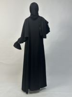 Nouvelle Collection Ramadan Aïd Robes Abaya de Fête Taille Plus, Perles et Strass, Longueur Cheville, Ensemble 4 Pièces avec Hijab pour Femmes Musulmanes