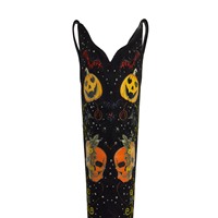 WETKISS Drop Shipping Party Wear Pumpkin Rhinestone Western Boots 3D Print Women Snip Toe Knee High Cowgirl Boots for Halloween
