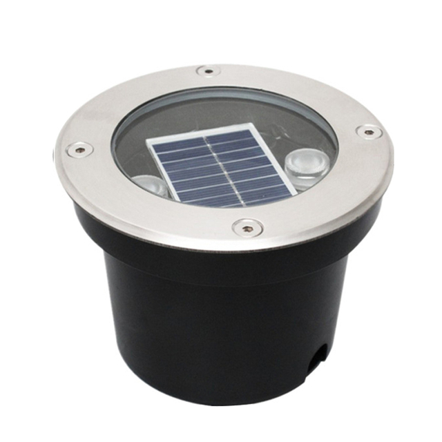 Wholesale Underground Disk Lights Waterproof Buried Stainless Steel  Lawn Landscape Outdoor Garden Lights LED Solar Ground Light
