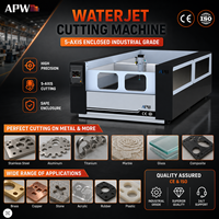 Découpeuse jet d'eau CNC 5 axes de précision, machine de découpe à froid haute pression à abrasion de haute précision avec pompe et moteur pour métal, pierre, verre