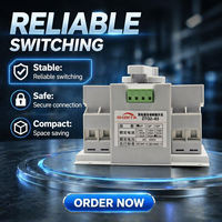 Saklar Transfer Otomatis Daya Ganda Din Rail 2P ATS, Saklar Pemilih Listrik, Daya Tanpa Gangguan 63A 230V 3kA, Untuk Penggunaan Rumah Tangga