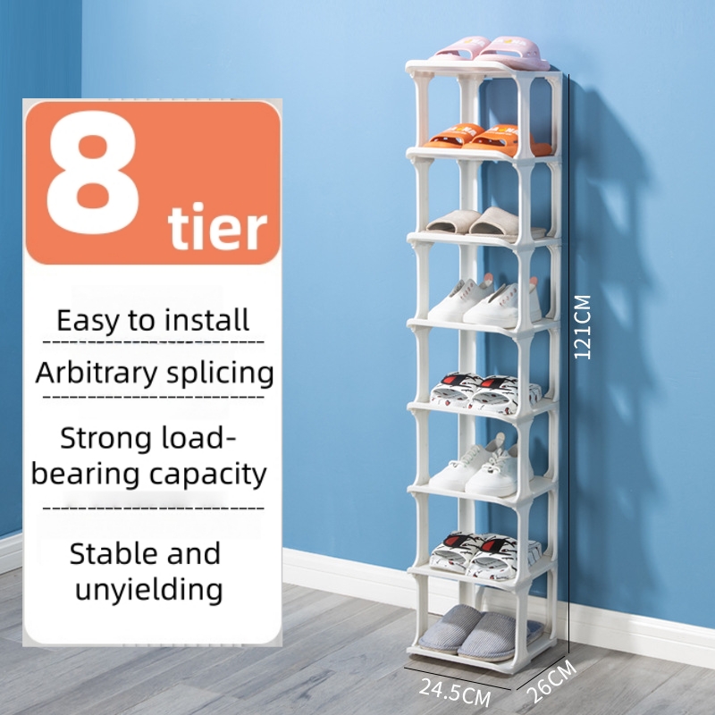 Zapatero vertical-blanco-8 niveles