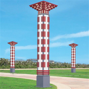 โคมไฟสนามลายใบไม้ หลายสี พลังงานแสงอาทิตย์ มาตรฐาน IP66 รับประกัน 10 ปี สำหรับสวนกลางแจ้ง - Product Image 3