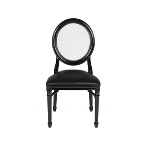 <span class=keywords><strong>Chaise</strong></span> de banquet moderne empilable <span class=keywords><strong>avec</strong></span> dossier ovale transparent et coussin souple, cadre noir premium, pour hôtel, mariage, événement, restaurant - Product Image 1