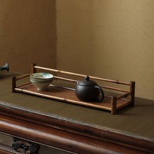 Soporte para tazas de té de bambú con diseño de ciervo Meilu, tipo de bambú, accesorios para ceremonia del té, estante de almacenamiento, no plegable, primera clase - Product Image 1