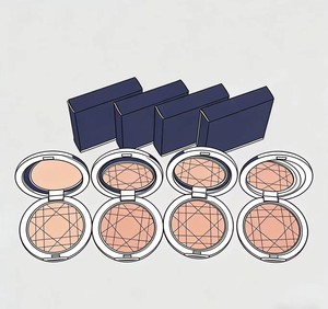Luxurious beauty cosmetics create a perfect makeup look. Eye shadow, lipstick, face cream, concealer and setting powder - Product Image 4