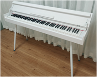 B105 Upright Desk Piano With Metal Single Pedal Multifunction Buttons 12V Power Built-in Stereo Speaker