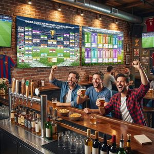 <span class=keywords><strong>Calendrier</strong></span> mural de football 2026 pour affiches, drapeaux d'équipe et conception de tableaux, impression sans plis, pour la décoration de la maison, des bars et des fêtes - Product Image 6