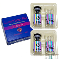 Étiquettes personnalisées pour flacons miniatures de 3 ml, 10 ml, 15 ml, autocollants en vinyle imperméables pour peptides