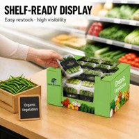 Boîte d'emballage en carton ondulé écologique, imperméable et imprimée sur mesure pour légumes frais et maïs