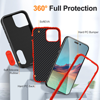 Coque de protection robuste 3-en-1 pour iPhone 18 Pro Max 17 Air 16 15 14 13 12 11 – Cadre en plastique rigide et support arrière en TPU