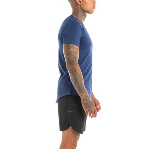 Camiseta Deportiva de Algodón 100% para Hombre, con Estampado Personalizado al por Mayor, Precio de Fábrica, Dobladillo Curvo, Essentials180gsm, Camiseta Básica para Fitness - Product Image 2