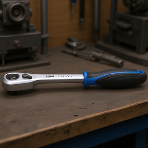 Clé à cliquet ergonomique Fervi en acier Cr-V 12 mm avec poignée réglable - Product Image 3