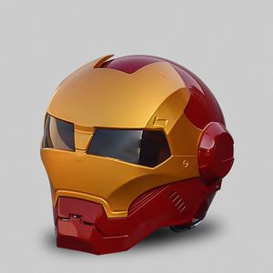 Casco de Motocicleta con Diseño Artístico de Iron Man y Transformers, Casco Integral de Seguridad, Casco Retro sin Visera - Product Image 2