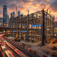 Construction de bâtiment en structure métallique préfabriquée économique avec portique galvanisé à chaud pour entrepôt