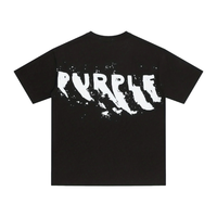 T-shirt Homme Tendance en Coton Tricoté 100% Coupe Ample Col Rond 180g Style Urbain Uni Imprimé Marque de Créateur Vente en Gros