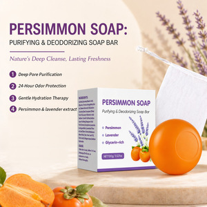 Savon au kaki nettoyant et désodorisant, élimine les taches, <span class=keywords><strong>mousse</strong></span> riche, parfum longue durée, fraîcheur, anti-transpiration et anti-odeurs, pour la <span class=keywords><strong>douche</strong></span> et le bain - Product Image 4