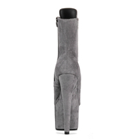 Bottines personnalisées en similicuir suédé PU à talon haut de 17 cm, bout ouvert, plateforme fine, imperméables, pour studios de danse, séances photo, soirées