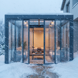Pérgola Bioclimática de Aluminio Resistente con Calefactores Infrarrojos Integrados, Gazebo para Exteriores en Invierno y Patio de <span class=keywords><strong>Restaurante</strong></span> - Product Image 1