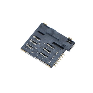 <span class=keywords><strong>Micro</strong></span> <span class=keywords><strong>Sim</strong></span> Thẻ Ổ cắm kết nối 6-pin 1.35 mét Brass liên hệ với 3V Push-push SMT loại cho Bộ nhớ & dữ liệu Modules - Product Image 3