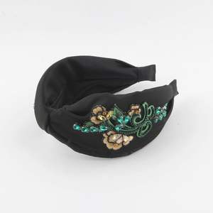 Diademas de tela de diamantes de imitación de cristal de lujo Vintage para mujer accesorios para el cabello de graduación hhh0059 - Product Image 3